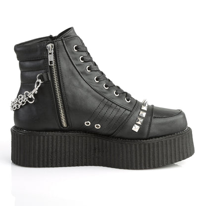 DemoniaCult Scarpa bassa maschile V-CREEPER-565 pelle vegana BLK