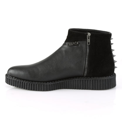 DemoniaCult Mens Low Shoe V-CREEPER-750 Blk Vegan Leather-Microfiber