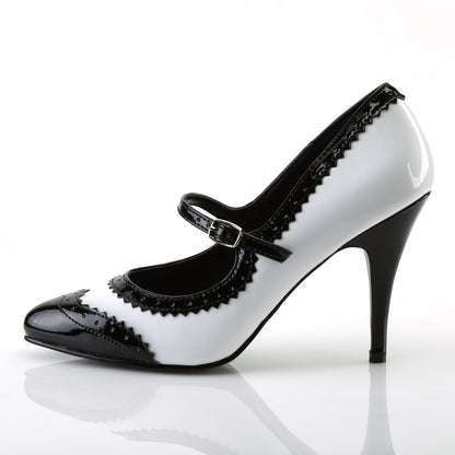 Pleaser Pompe da donna VANITY-442 BLK-WHT Pat