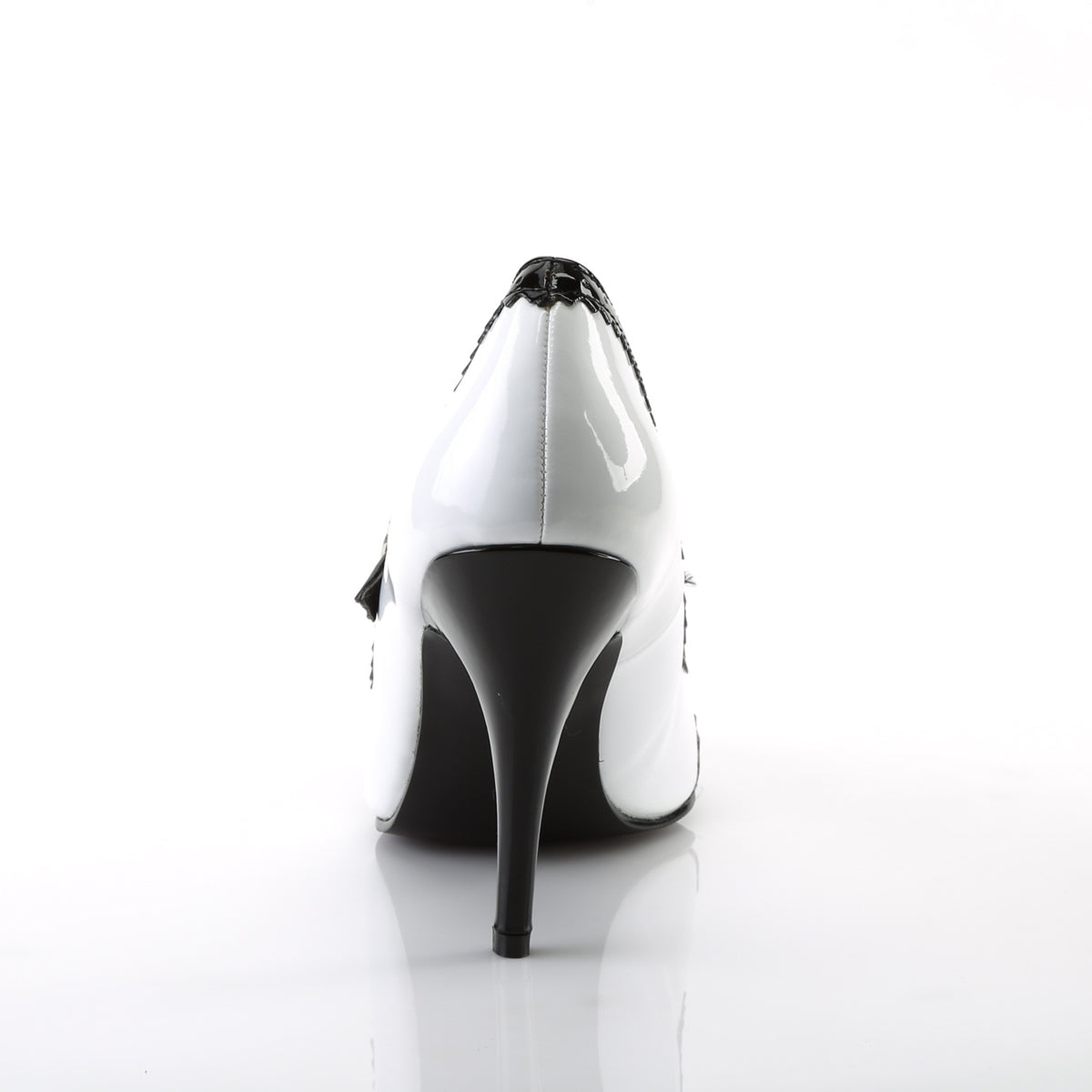 Pleaser Pompe da donna VANITY-442 BLK-WHT Pat