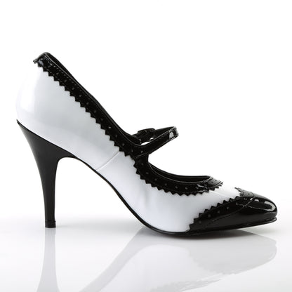 Pleaser Pompe da donna VANITY-442 BLK-WHT Pat