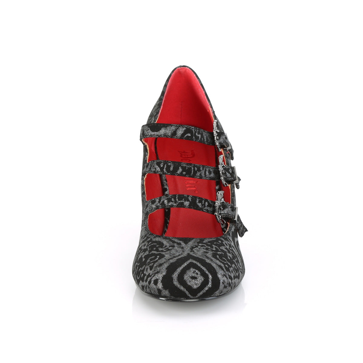 DemoniaCult Pompe da donna VIVIKA-38 cuoio nubuck con finto blk-silver