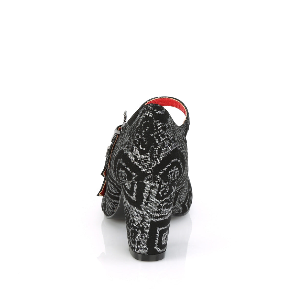 DemoniaCult Pompe da donna VIVIKA-38 cuoio nubuck con finto blk-silver