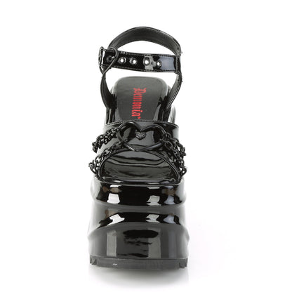 DemoniaCult Sandali femminili WAVE-09 blk pat