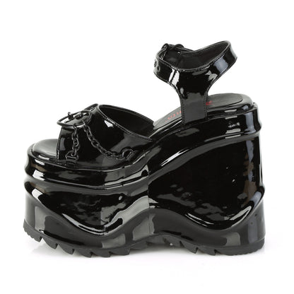 DemoniaCult Sandali femminili WAVE-09 blk pat