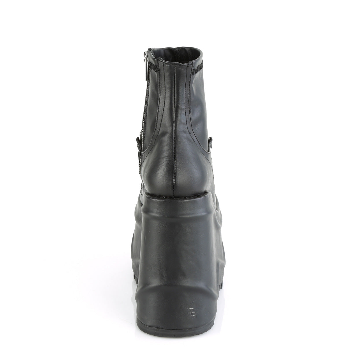 DemoniaCult Women's Ankle Boots WAVE-110 Blk Stretch Vegan Leather