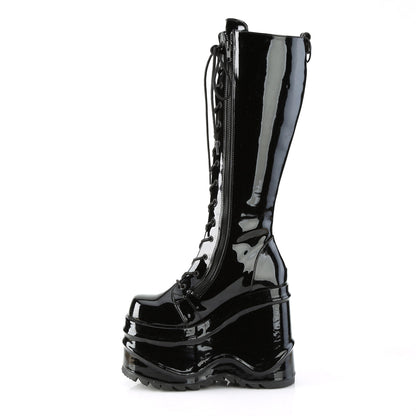 DemoniaCult Womens Boots WAVE-200 Blk Patent
