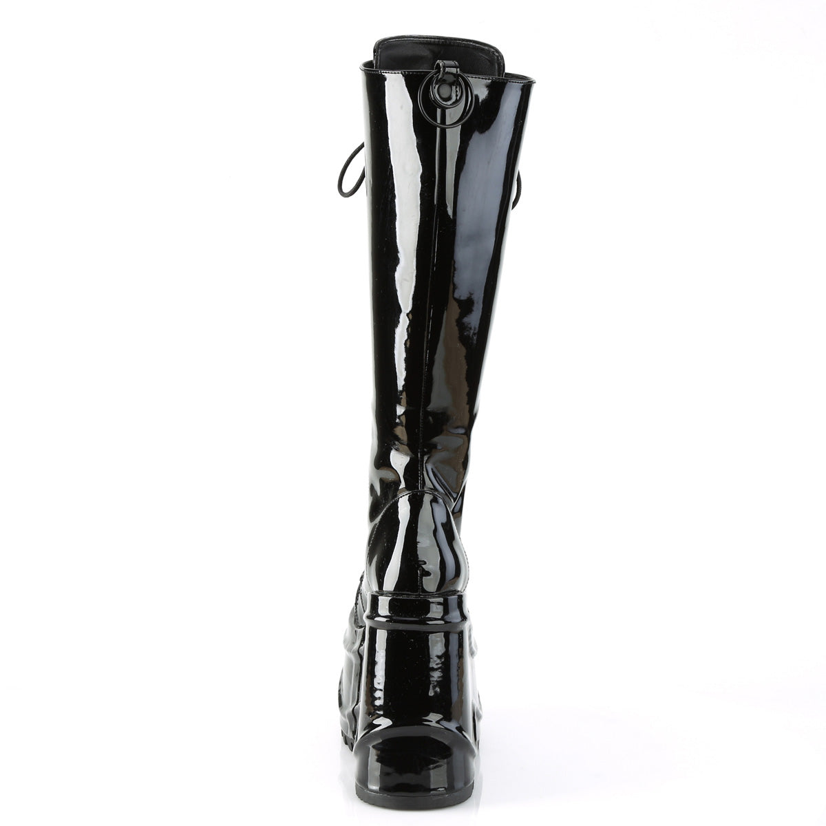 DemoniaCult Stivali da donna WAVE-200 brevetto BLK