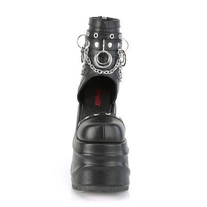 DemoniaCult Sandali femminili WAVE-22 pelle vegana BLK