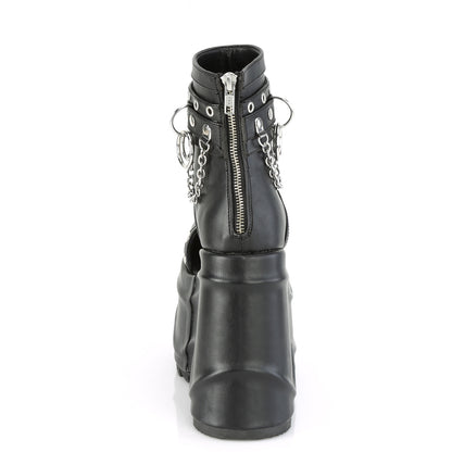 DemoniaCult Sandali femminili WAVE-22 pelle vegana BLK