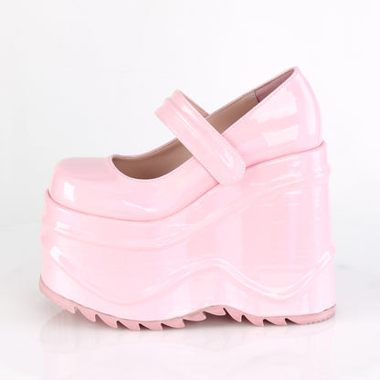 DemoniaCult Women's Heels & Platform Shoes WAVE-32 B. Pink Hologram