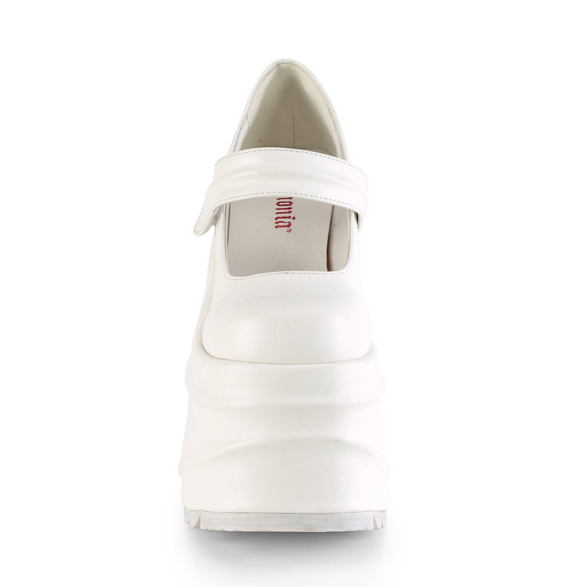 DemoniaCult Women's Heels & Platform Shoes WAVE-32 Wht Vegan Leather