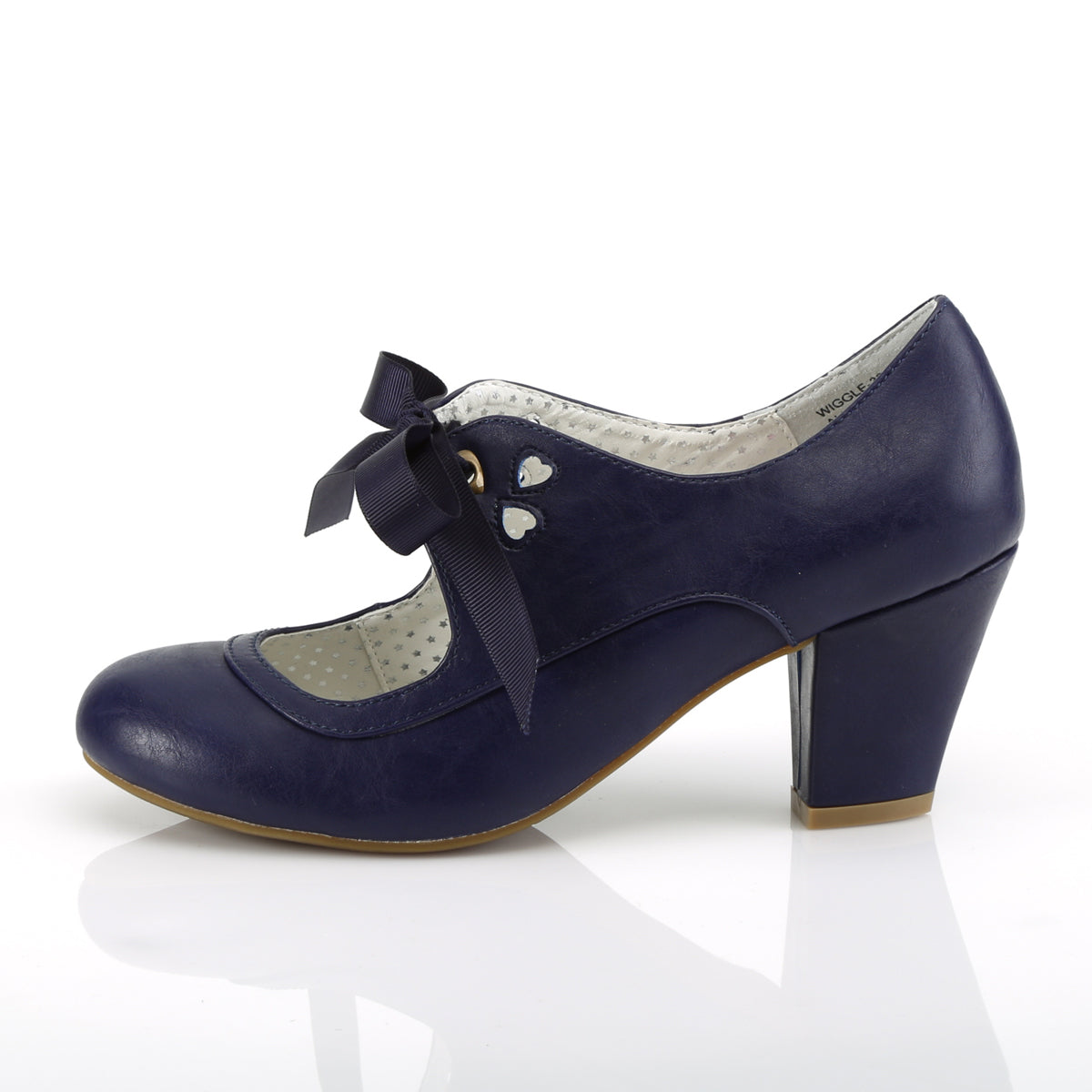 Pin Up Couture Pompe da donna WIGGLE-32 Blue ecopelle blu navy
