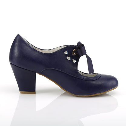 Pin Up Couture Pompe da donna WIGGLE-32 Blue ecopelle blu navy