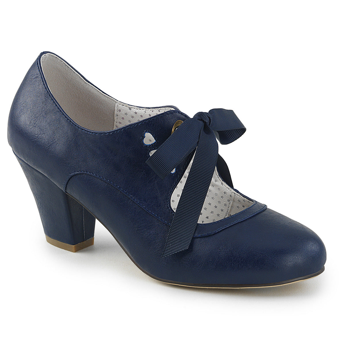Pin Up Couture Pompe da donna WIGGLE-32 Blue ecopelle blu navy