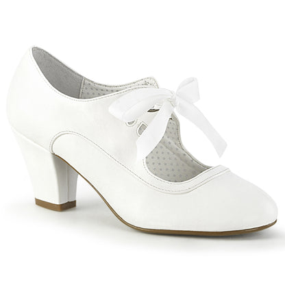 Pin Up Couture  Pompe WIGGLE-32 pelle finta bianca