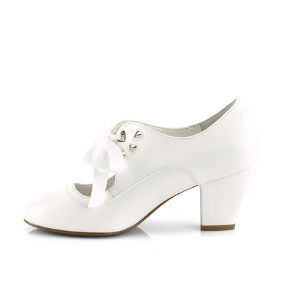 Pin Up Couture  Pompe WIGGLE-32 pelle finta bianca