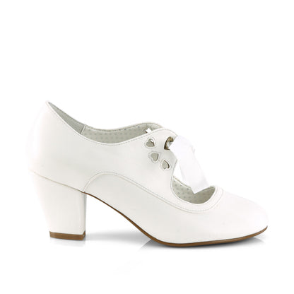 Pin Up Couture  Pompe WIGGLE-32 pelle finta bianca