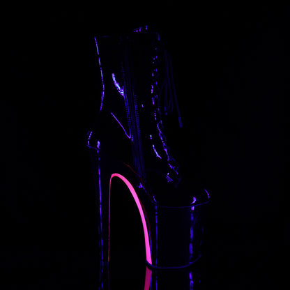Pleaser Stivaletti da donna XTREME-1020tt Blk Pat / Blk-Neon H. rosa