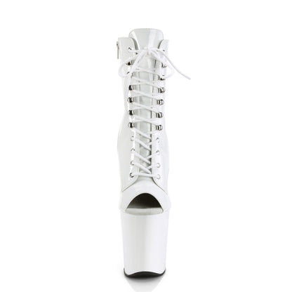 Pleaser Womens Ankle Boots XTREME-1021 Wht Pat/Wht