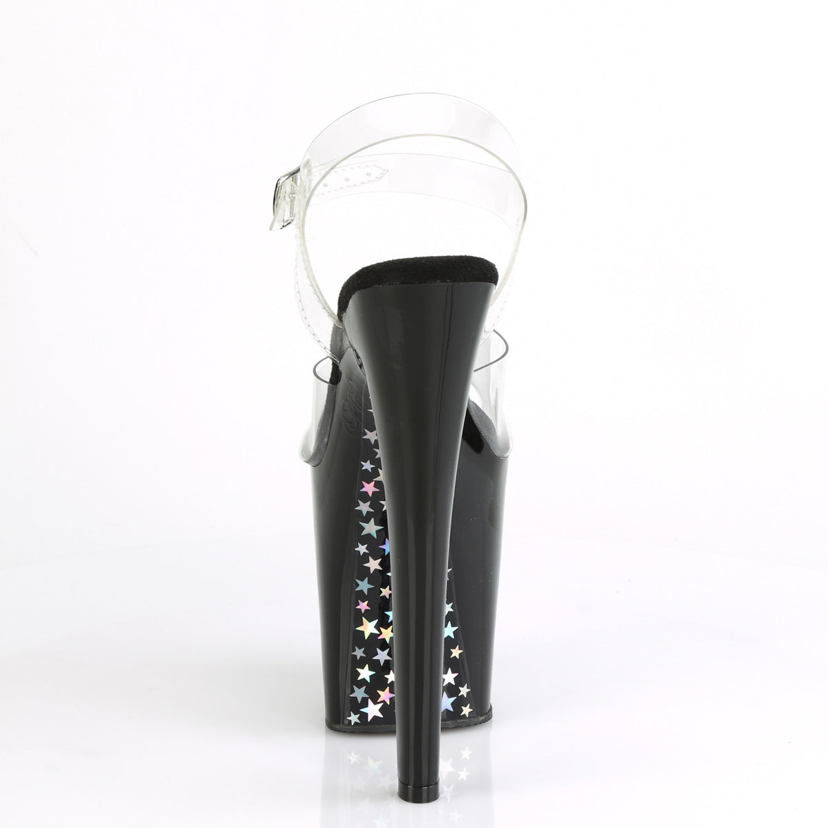 Pleaser Sandali da donna XTREME-808CHS CLR / BLK-SLV Holo.