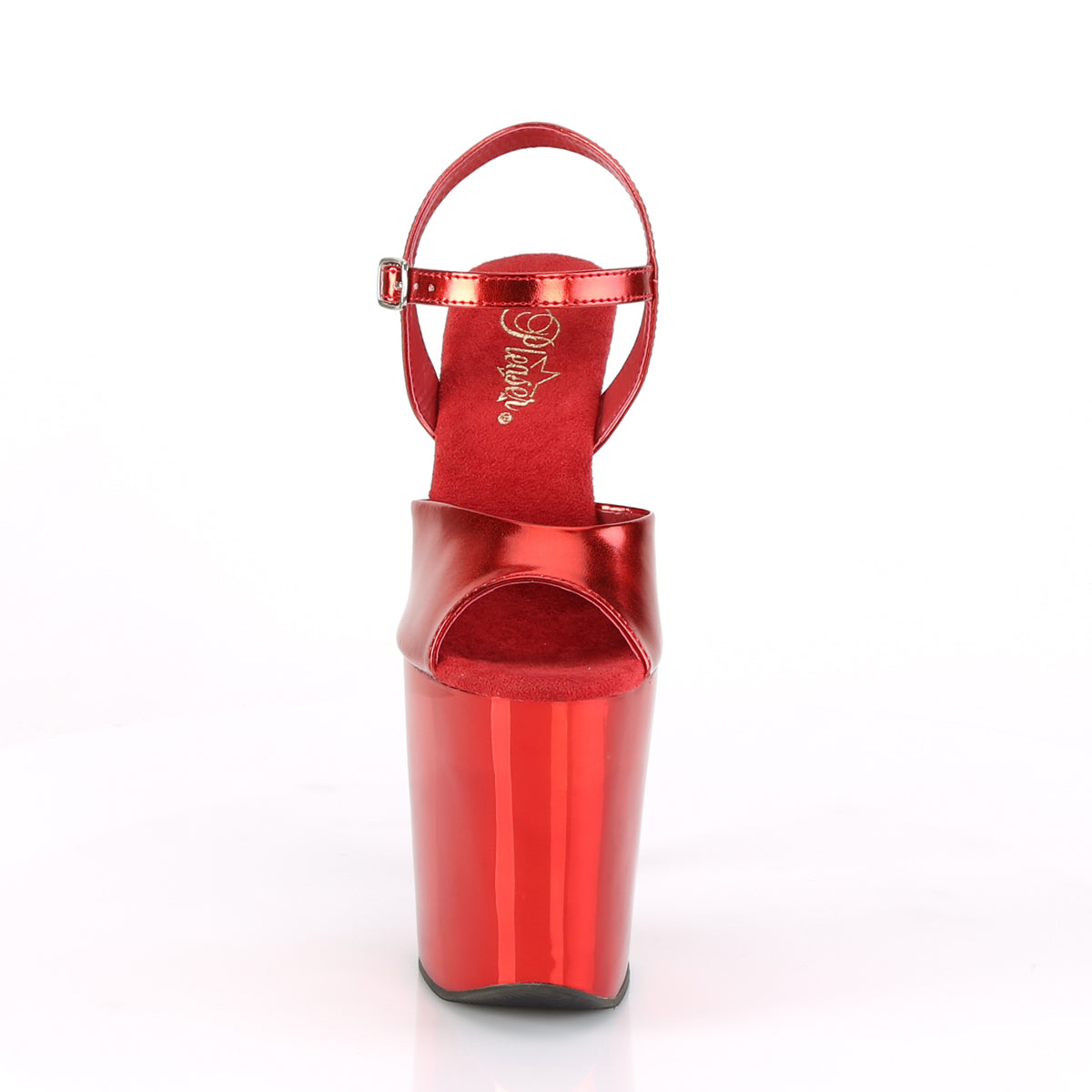 Pleaser Sandali da donna XTREME-809TG rosso metallico PU / rosso cromato