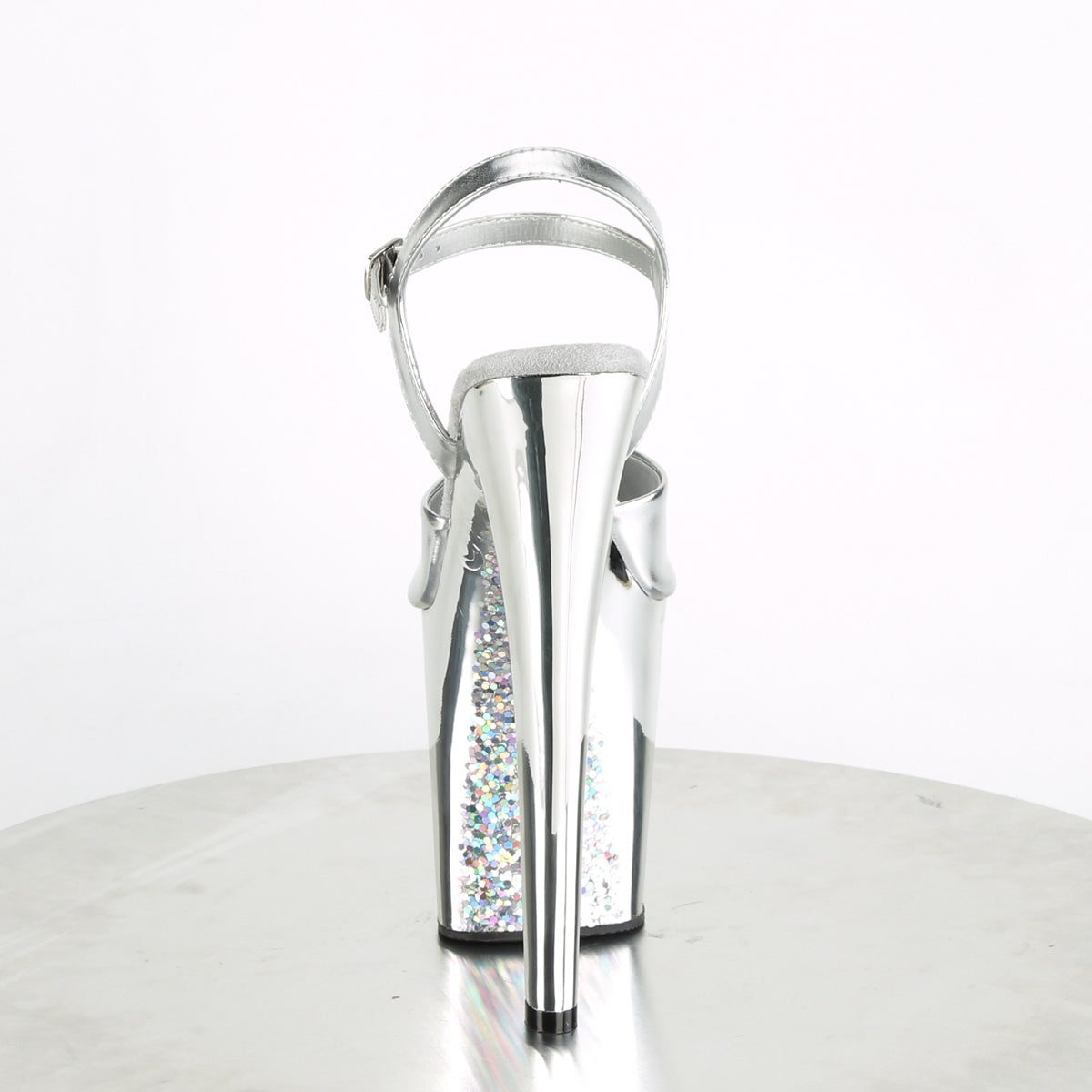 Pleaser Sandali da donna XTREME-809TG SLV Metallico PU / SLV Chrome-glitter