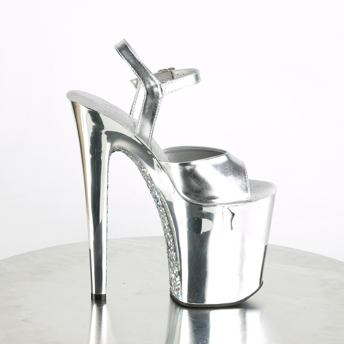 Pleaser Sandali da donna XTREME-809TG SLV Metallico PU / SLV Chrome-glitter