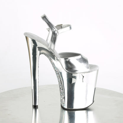 Pleaser Sandali da donna XTREME-809TG SLV Metallico PU / SLV Chrome-glitter