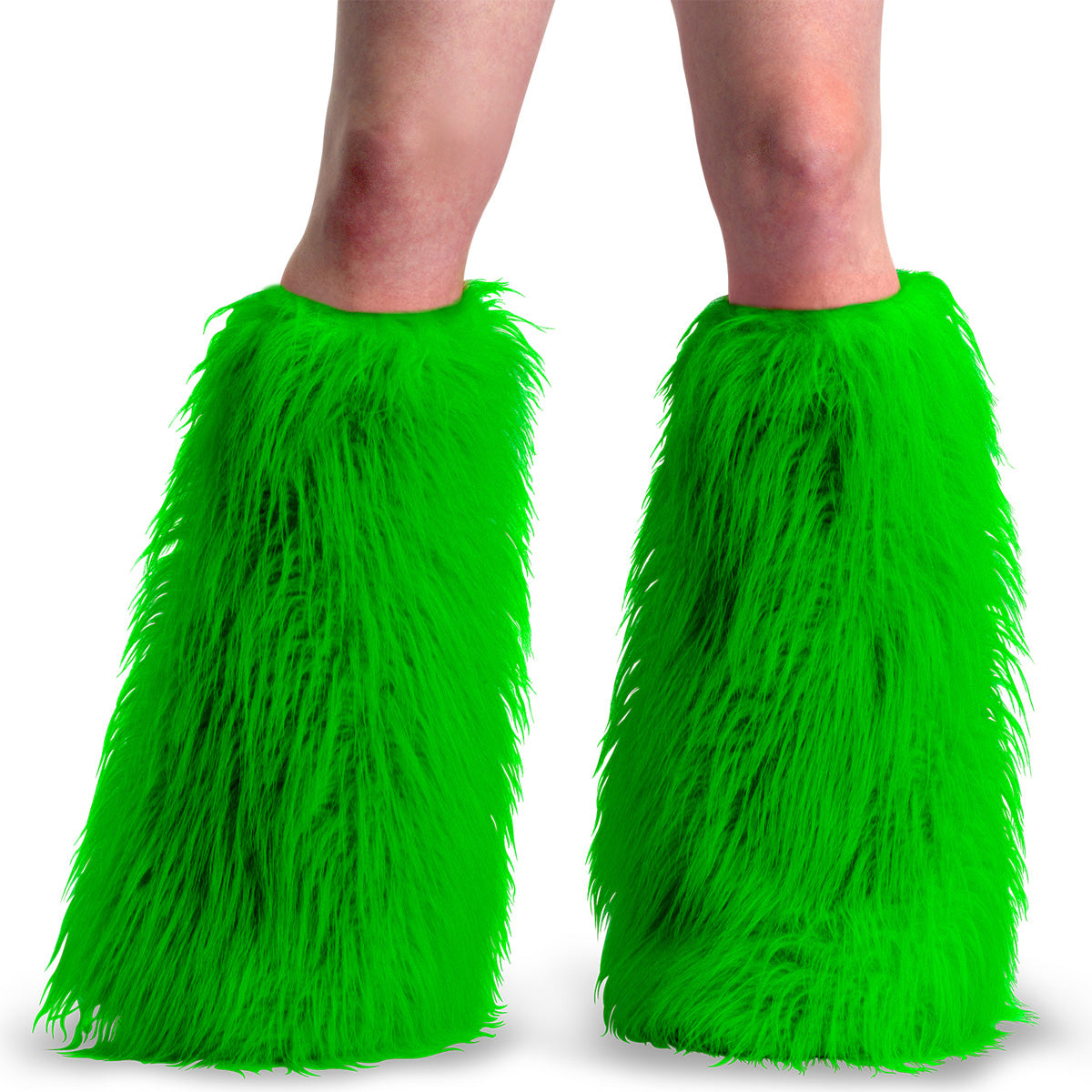 DemoniaCult Women's Clothing YETI-08 Neon Green Faux Fur