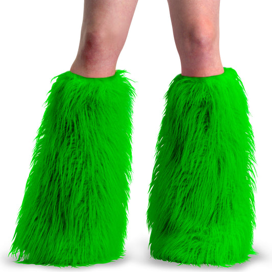 DemoniaCult Women's Clothing YETI-08 Neon Green Faux Fur