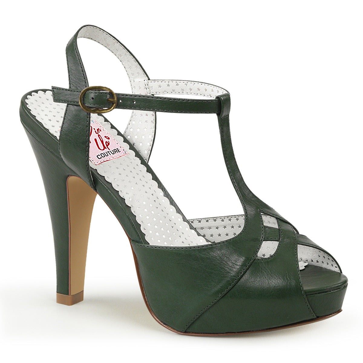 Pin Up Couture Pompe da donna BETTIE-23 Forst Green Ecide Pelle