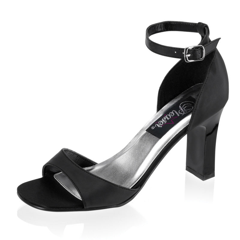 Pleaser Da donna  ROMANCE-360 BLK SATIL PU